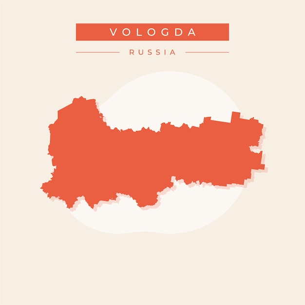 Vector illustration vector of Vologda map Russia