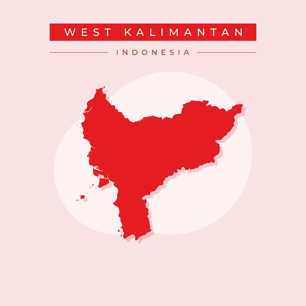 Vector illustration vector of West Kalimantan map Indonesia