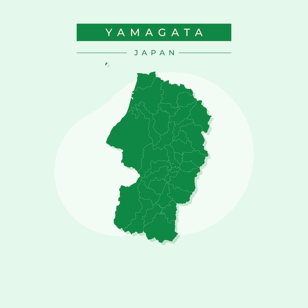 Vector illustration vector of Yamagata map japan