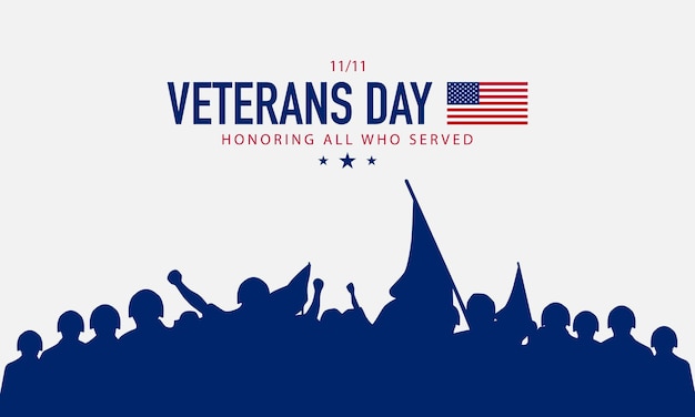 Vector illustration of Veterans Day