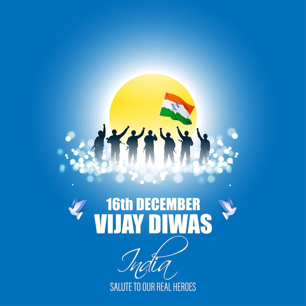 Vijay Diwas 배너의 벡터 일러스트 레이 션