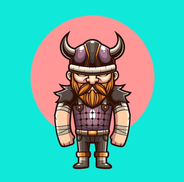 Vector illustration of viking mascot