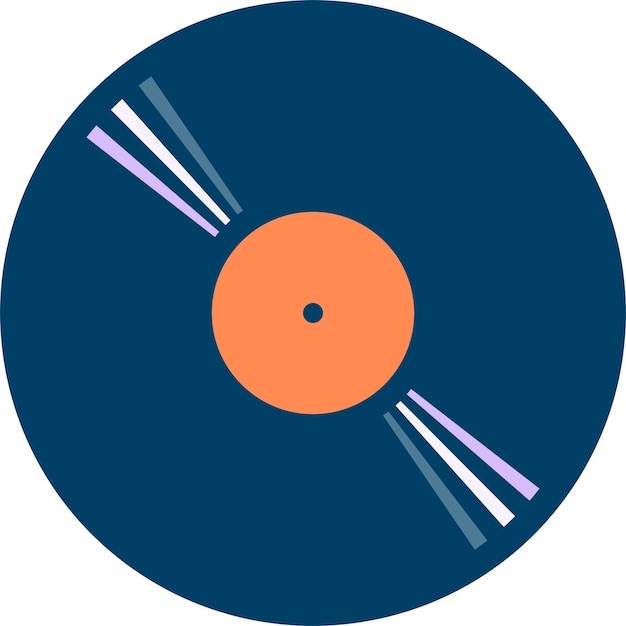 Vector illustration of a vinyl record in various colors