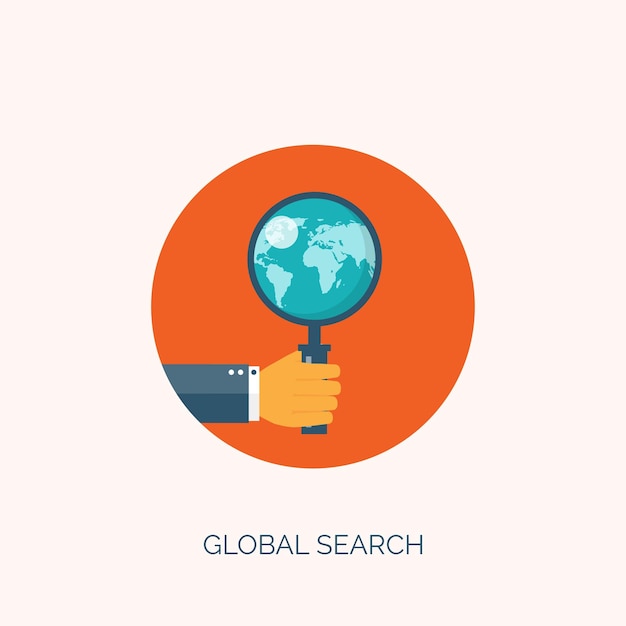 vector illustration web search flat computing background programming coding development search