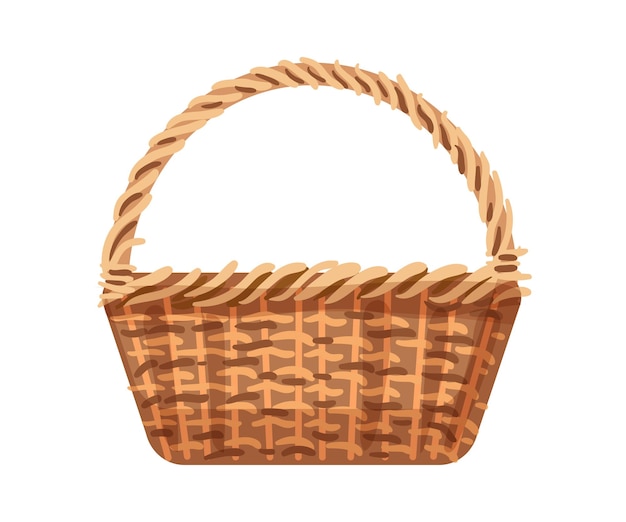 Vector vector illustration of wicker basket