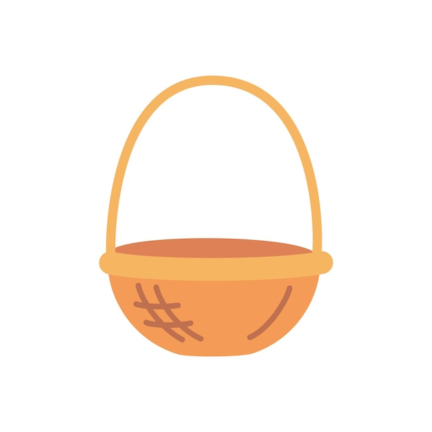 Vector illustration of a wicker basket