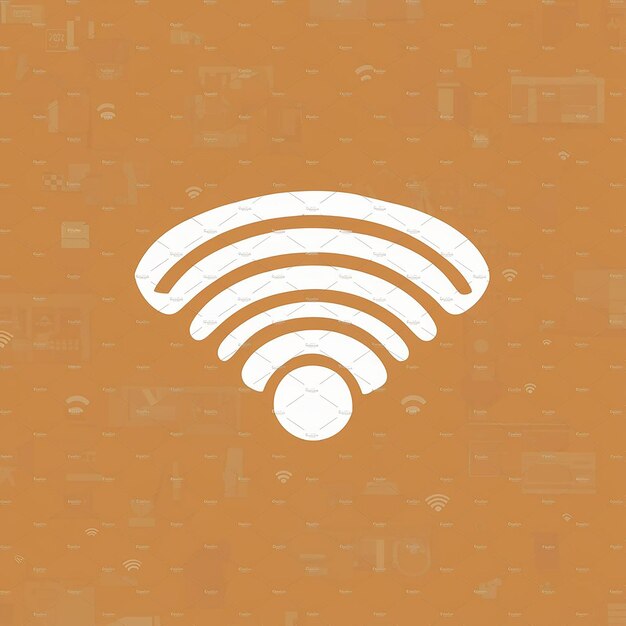 Vector vector illustration of wifi symbol on white background