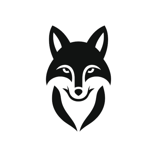 Vector Illustration Wild Fox Silhouette Logo Icon Symbol Mascot