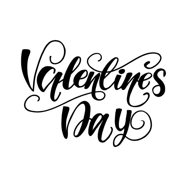 Vector illustration with lettering valentine's day.