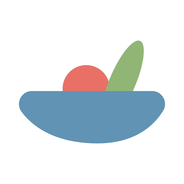 Векторная иллюстрация с тарелкой с овощами в плоском стиле Сырой пищевой ингредиент Здоровый образ жизни
