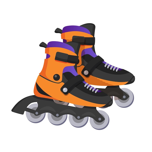 Vector vector illustration with roller skates