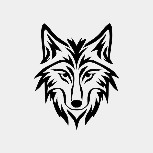 vector illustration of a wolf head