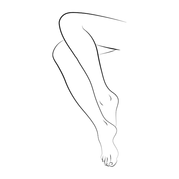 Vector illustration of woman's legs