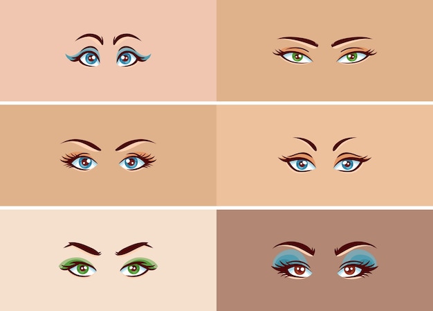 Vector illustration of a woman with a beautiful eyes