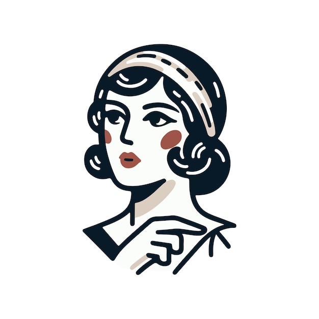 A vector illustration of a womans face