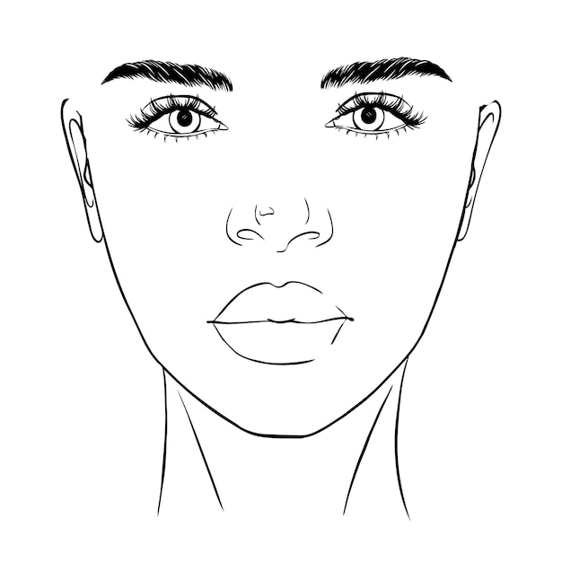 Vector vector illustration of women's head