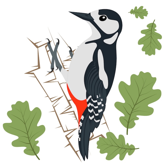 Illustrazione vettoriale di woodpecker