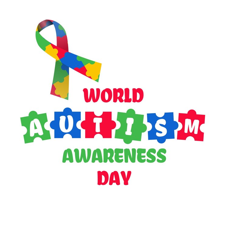 Vector vector illustration of world autism awareness day ribbon