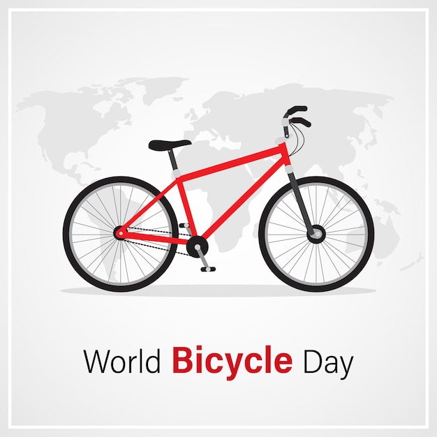 Vector illustration for world bicycle day banner