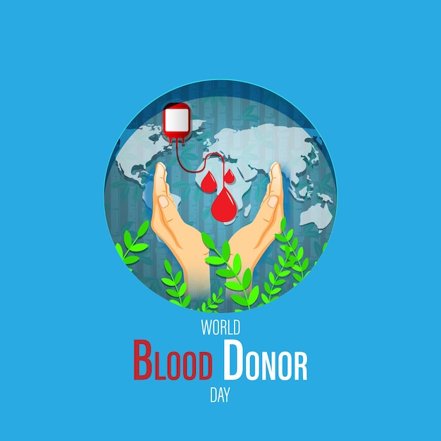 Vector vector illustration for world blood donor day