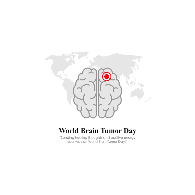 Vector vector illustration of world brain tumor day 8 june social media story feed mockup template