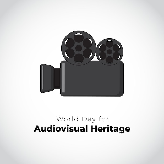 Vector illustration for world day for audiovisual heritage banner