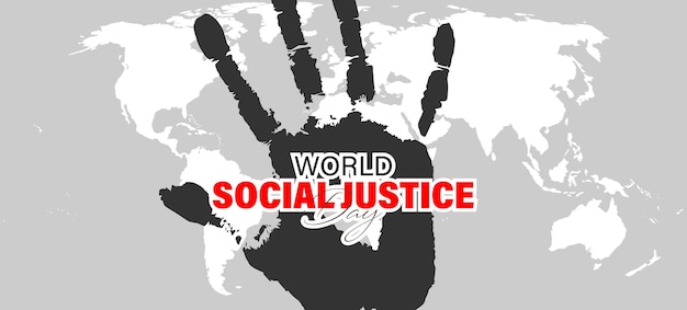 Векторная иллюстрация Всемирного дня социальной справедливости 20 февраля