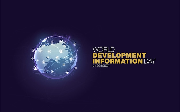 Vector illustration, World Development Information Day theme, as a banner, poster or template.