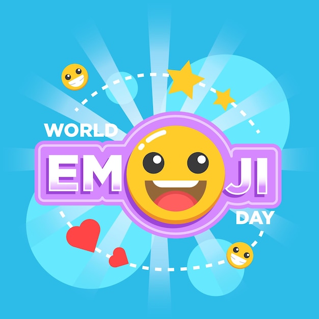 Illustrazione vettoriale della giornata mondiale delle emoji