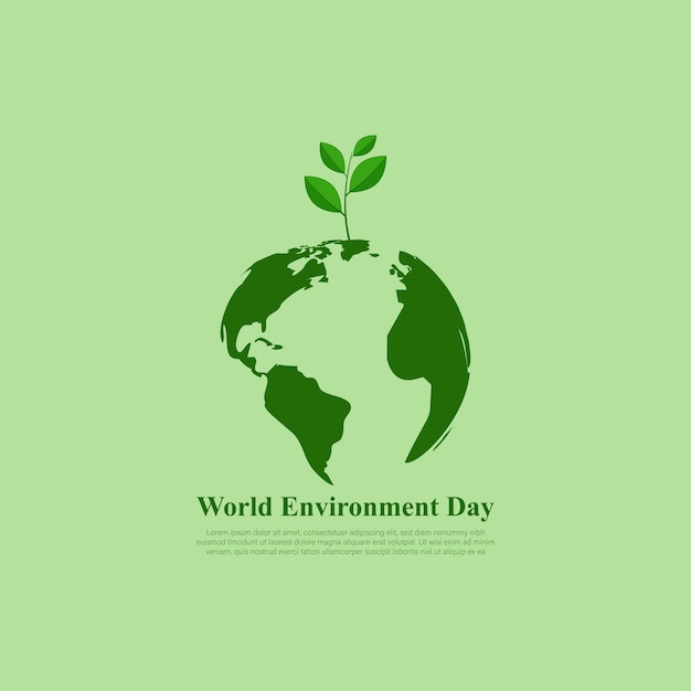 Vector illustration of World Environment Day 5 June social media story feed mockup template