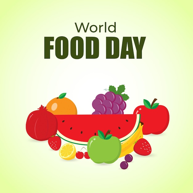 Vector illustration of world food day banner