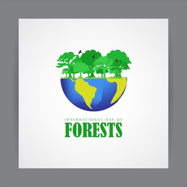 Vector vector illustration for world forests day