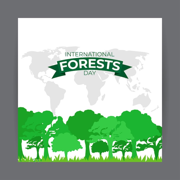 Illustrazione vettoriale per la giornata mondiale delle foreste