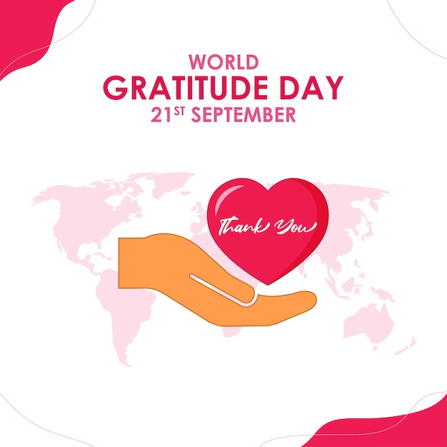 Illustrazione vettoriale per la giornata mondiale della gratitudine