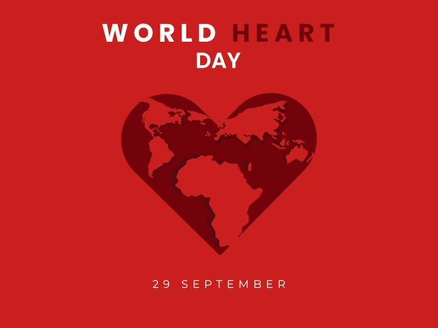 Векторная иллюстрация Всемирный день сердца