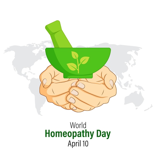 Vector illustration for world homeopathy day