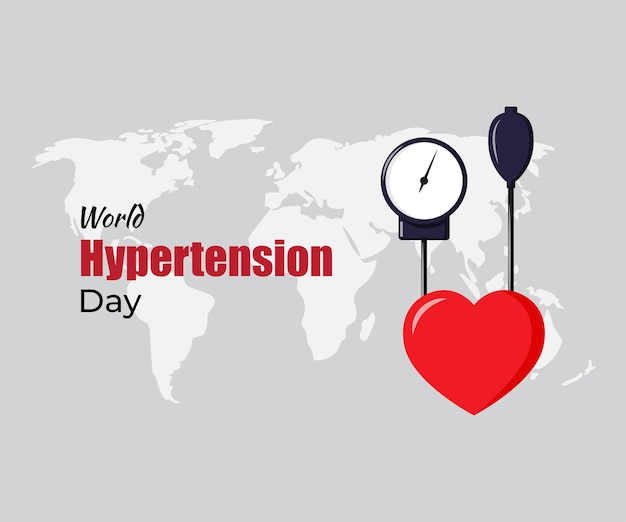 Illustrazione vettoriale per la giornata mondiale dell'ipertensione