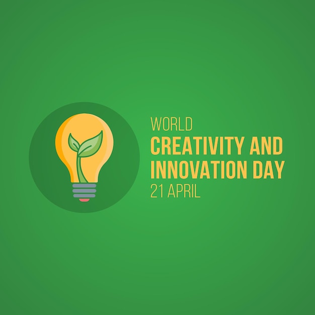 Vector illustration of world innovation day icon and poster banner.