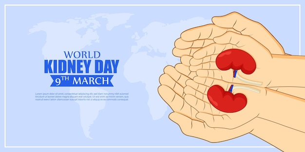 Vettore illustrazione vettoriale per la giornata mondiale del rene