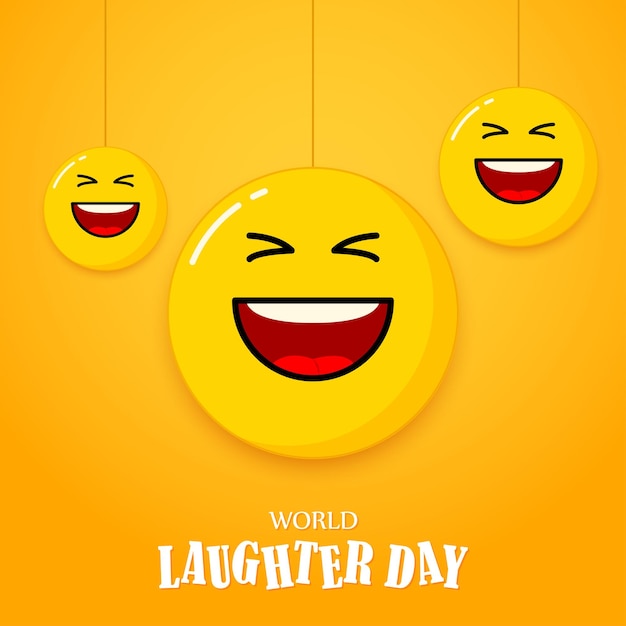 Vector illustration of World Laughter Day 10 May