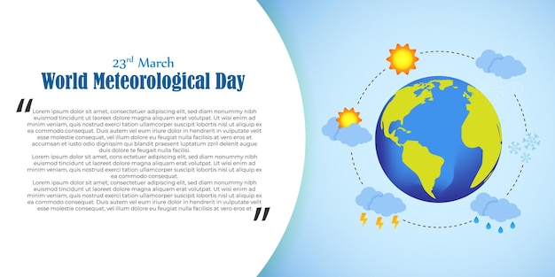 Векторная иллюстрация Всемирного метеорологического дня