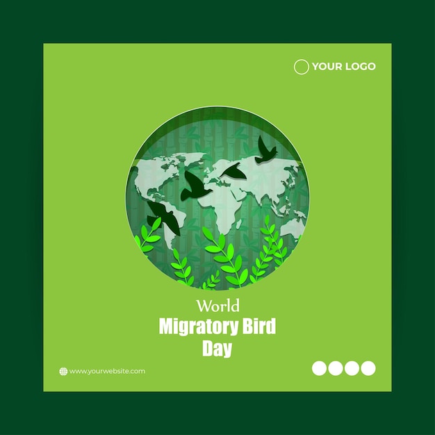 Vector illustration of World Migratory Bird Day 13 May