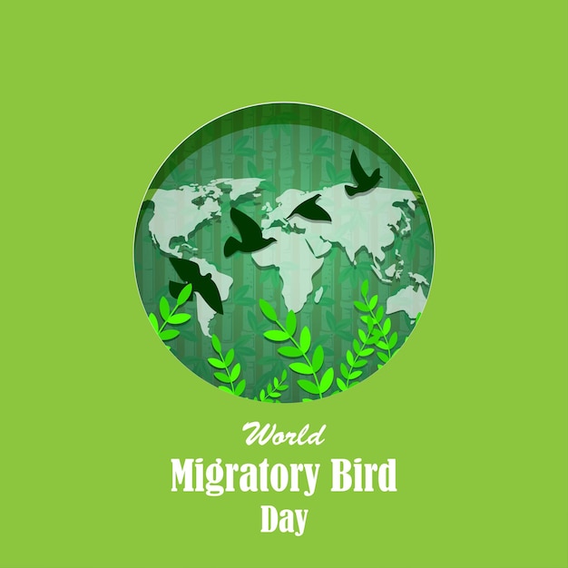 Vector illustration of World Migratory Bird Day