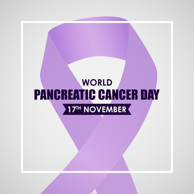 Vettore illustrazione vettoriale per la giornata mondiale del cancro al pancreas 17 novembre