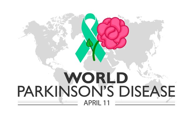 Vector illustration of World Parkinson's disease Day observed on 11th April Holiday concept Template for background banner card