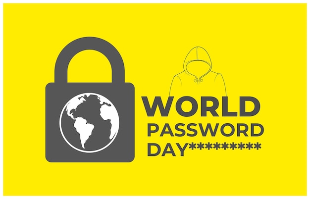 Vector illustration World Password Day Password Day editable post banner template