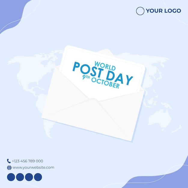 Vector illustration for World Post Day banner