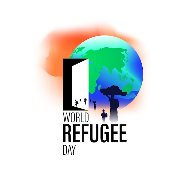 Vector vector illustration for world refugee day