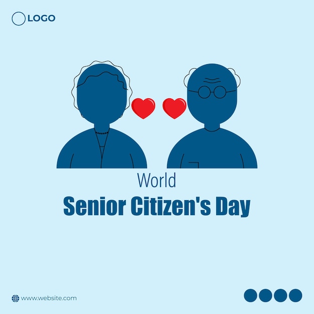 Vector illustration for World Senior Citizen's Day