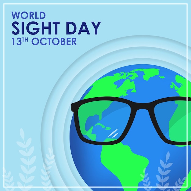 Vector illustration for world sight day banner